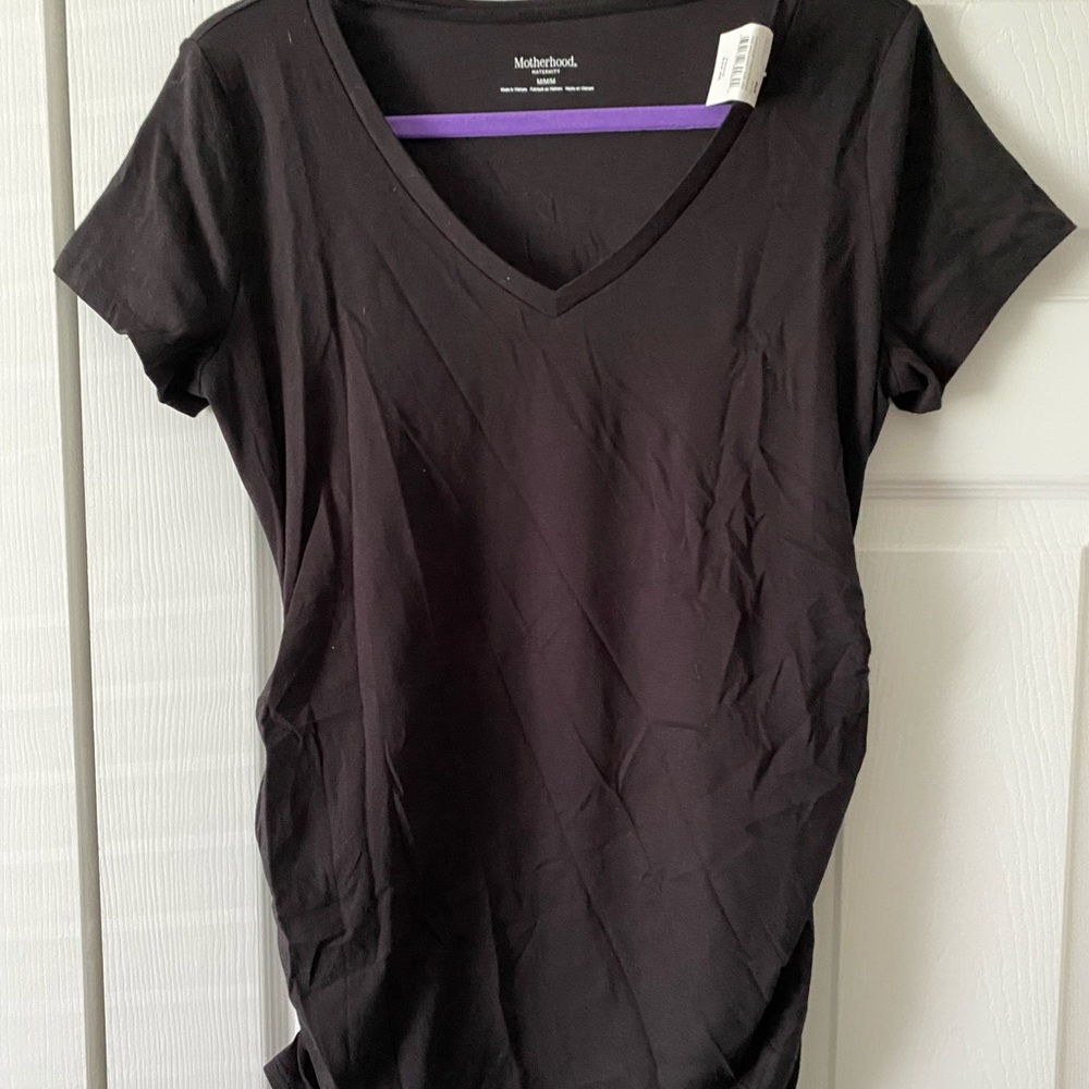 Motherhood Maternity Plain Black T-Shirt